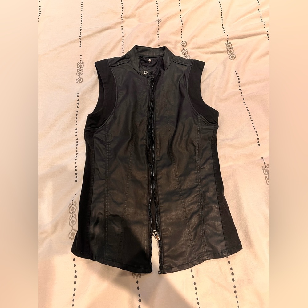 G Star Raw coated zip front vest